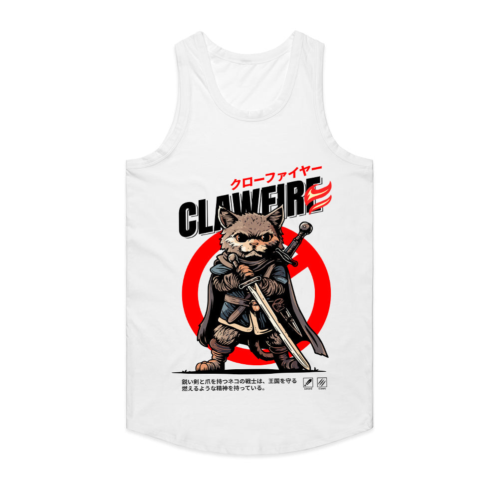 Clawfire Warrior: Feline Blade Master Tee