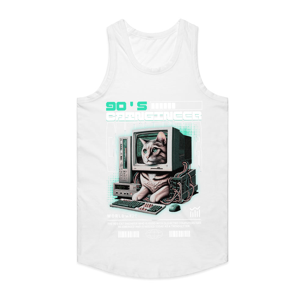 Retro Catngineer: 90’s Techno Kitty Tee