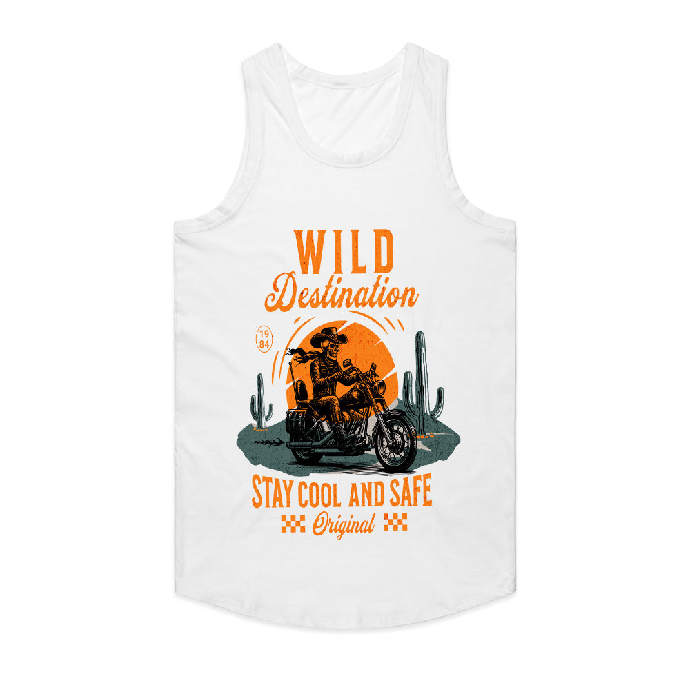 Wild Destination Cowboy Biker T-Shirt – Ride Cool, Ride Safe