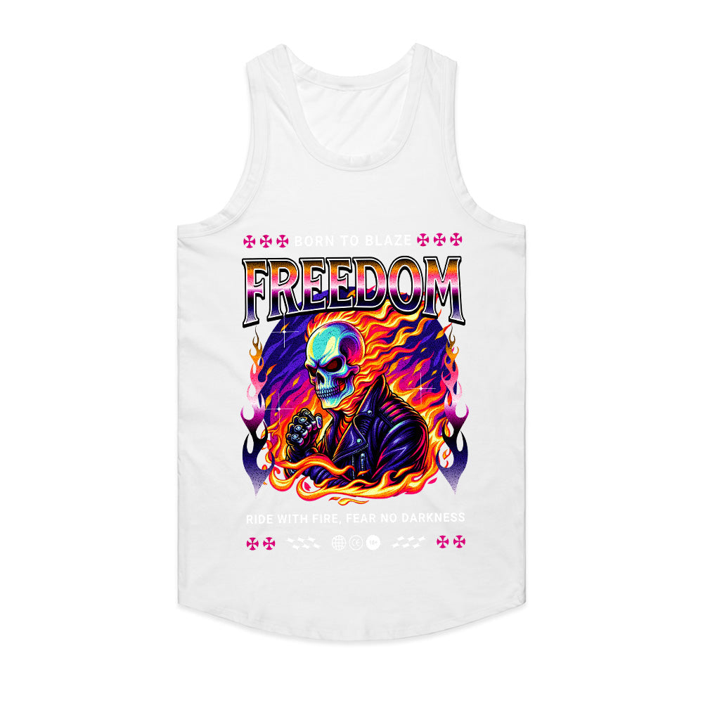 Born to Blaze Freedom Skull Biker T-Shirt – Ride with Fire, Fear No Darkness