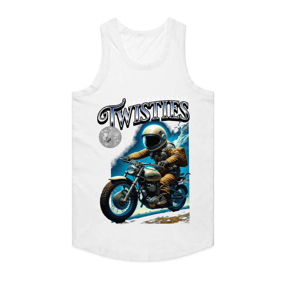 Intergalactic Twisties – Astronaut Biker Adventure T-Shirt