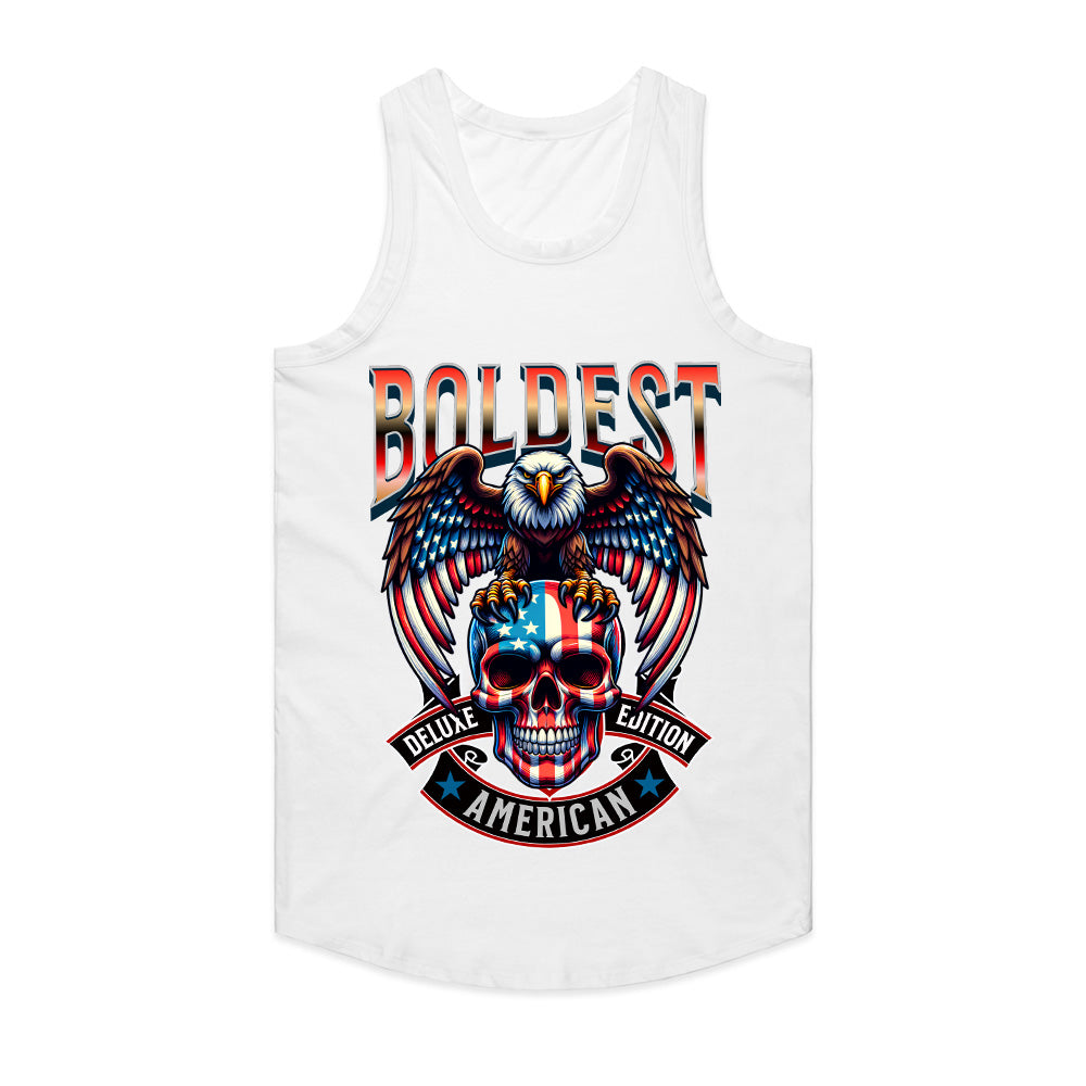 Patriotic Skull Emblem Tee