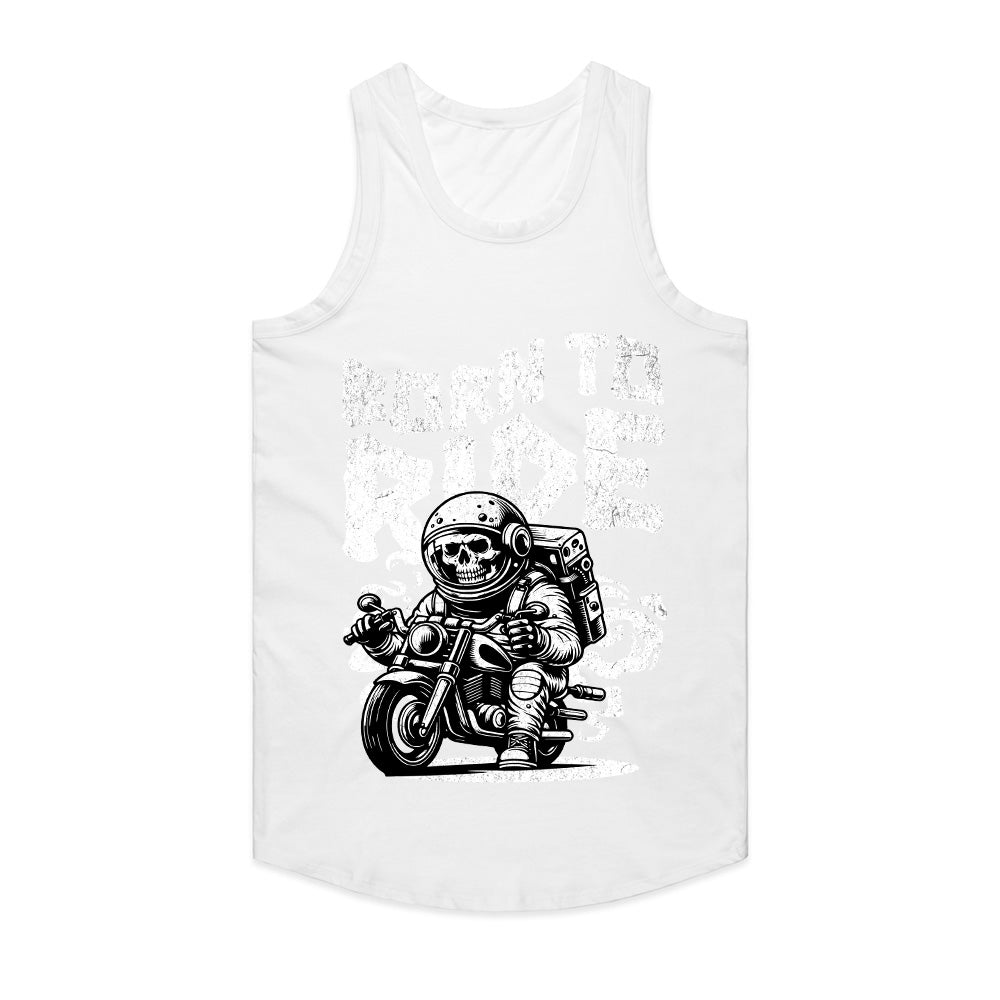 Born to Ride – Space Biker Skull Astronaut T-Shirt
