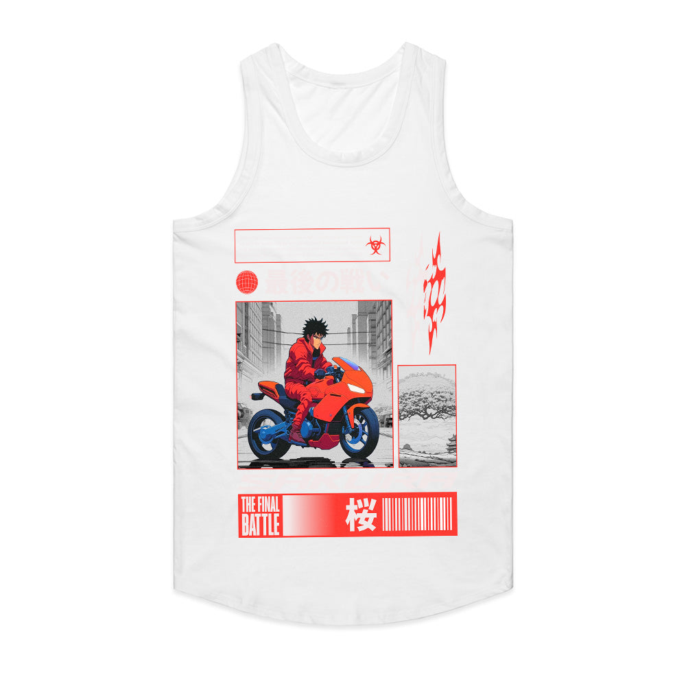 Sakura Final Battle – Cyberpunk Anime Rider T-Shirt