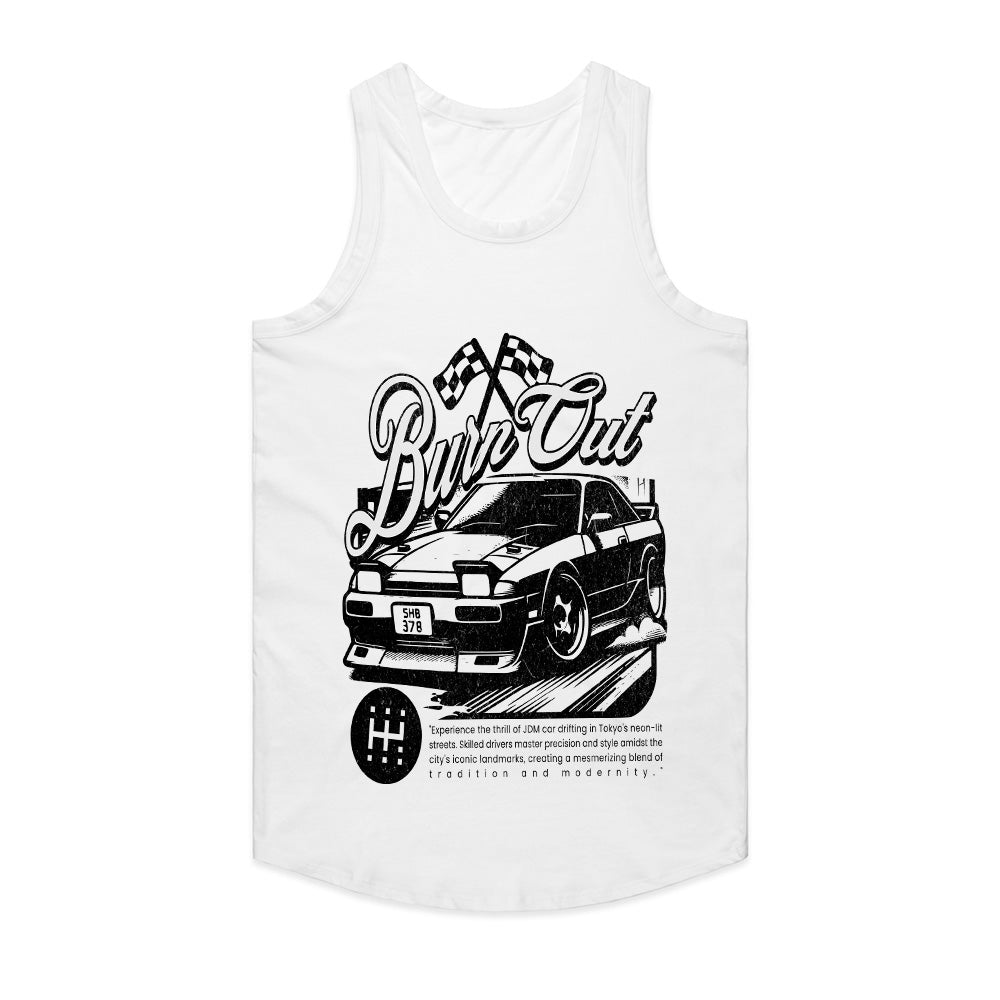 Burn Out Drift Car Streetwear T-Shirt – Vintage Racer Edition