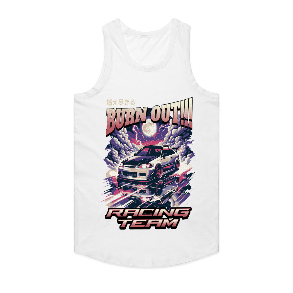 Burn Out Racing Team JDM Street Racer T-Shirt – Neon Drift Legends