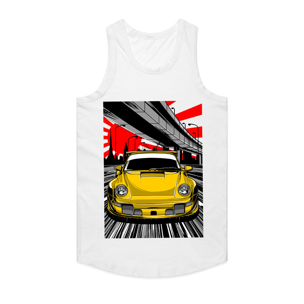 Urban Speed 911 T-Shirt – Yellow Turbocharged Highway Edition