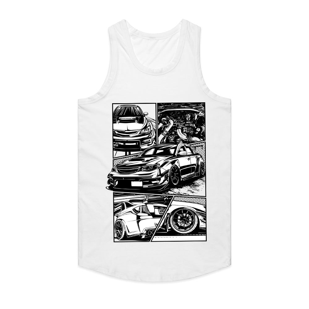 Subaru WRX Stance Art T-Shirt – JDM Black & White Street Edition