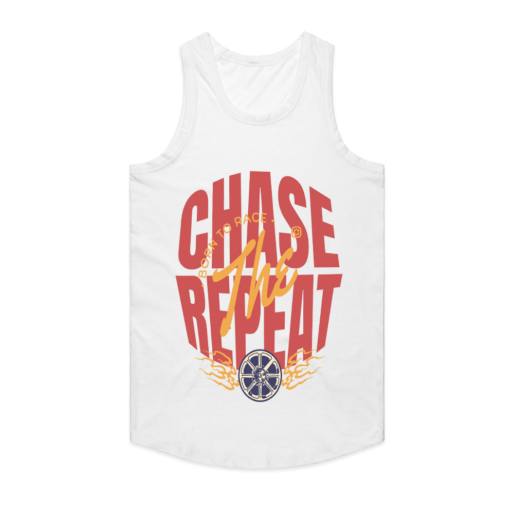 Chase The Repeat – Born to Race Typography T-Shirt