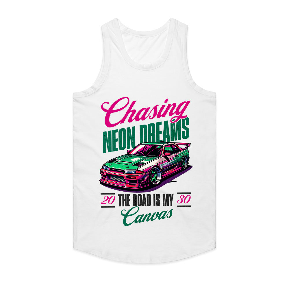 Chasing Neon Dreams – Retro Racing Art T-Shirt