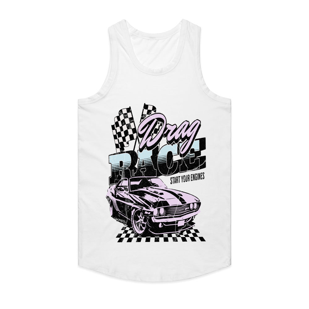 Drag Race - Retro Muscle Car Racing Tee