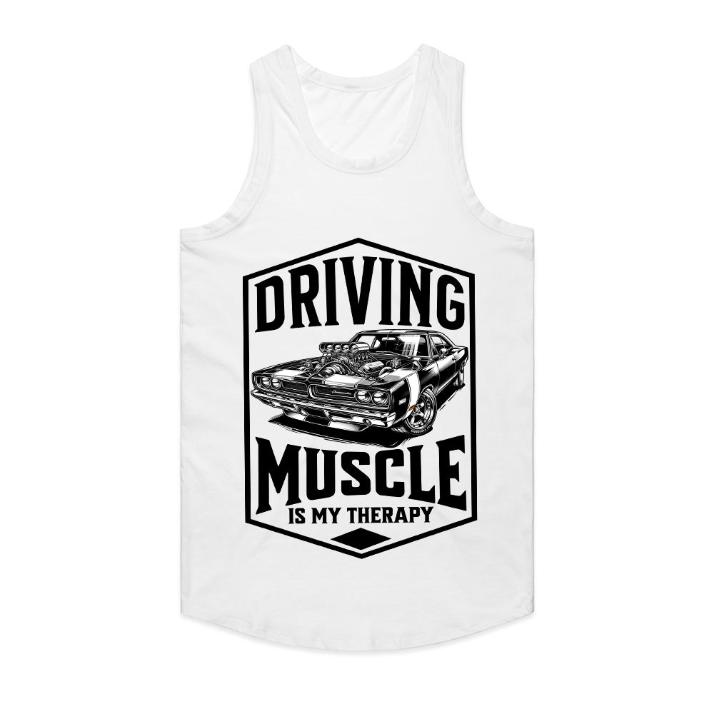 Driving Muscle Is My Therapy - Classic Muscle Car Tee