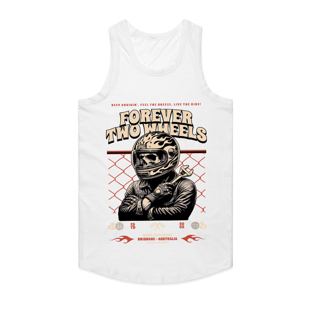 Forever Two Wheels – Biker Skull Classic Ride T-Shirt