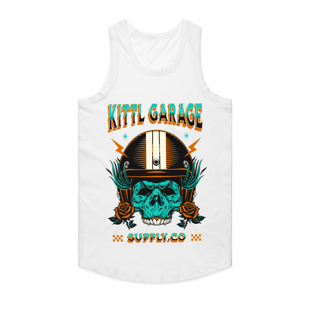 Kittl Garage – Vintage Biker Skull Mechanic T-Shirt