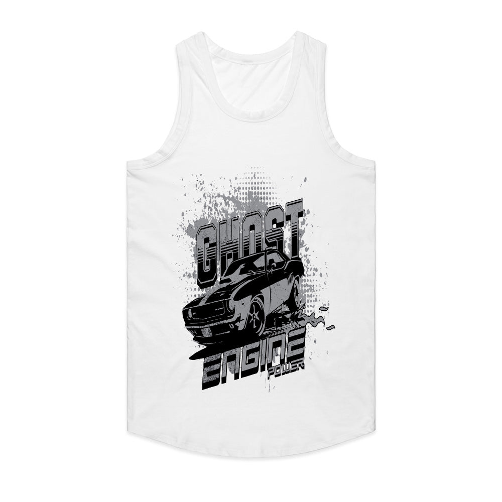 Ghost Engine Power: Monochrome Muscle Car T-Shirt