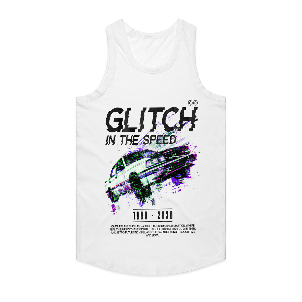 Glitch in The Speed: Retro Drift Pixel T-Shirt