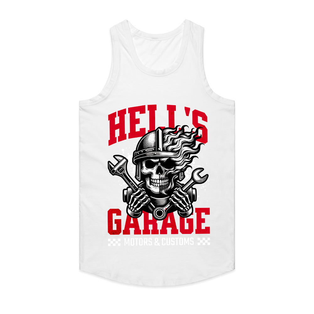 Hell’s Garage – Motors & Customs Skull Mechanic T-Shirt