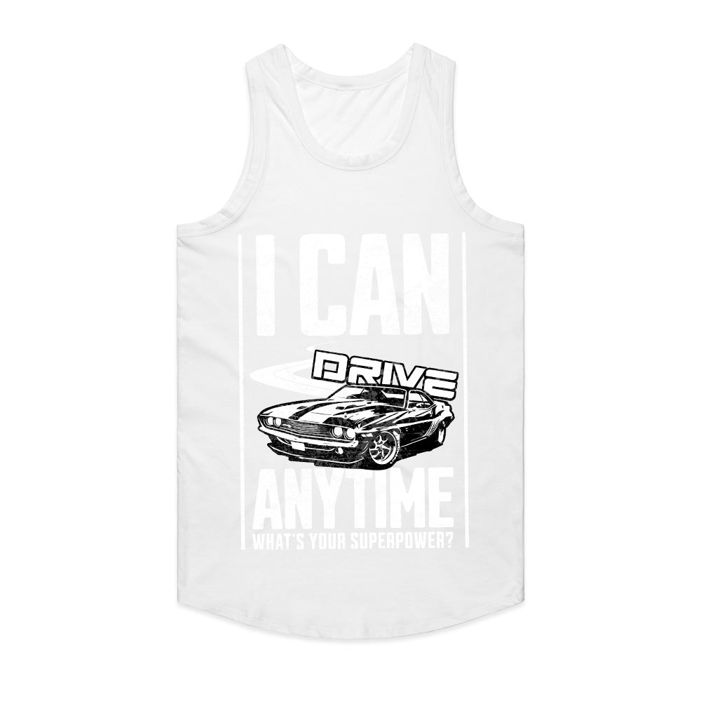 I Can Drive Anytime: Superpower Muscle Car T-Shirt