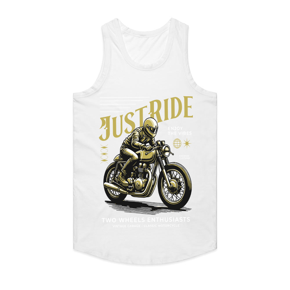 Just Ride – Vintage Café Racer Motorcycle T-Shirt