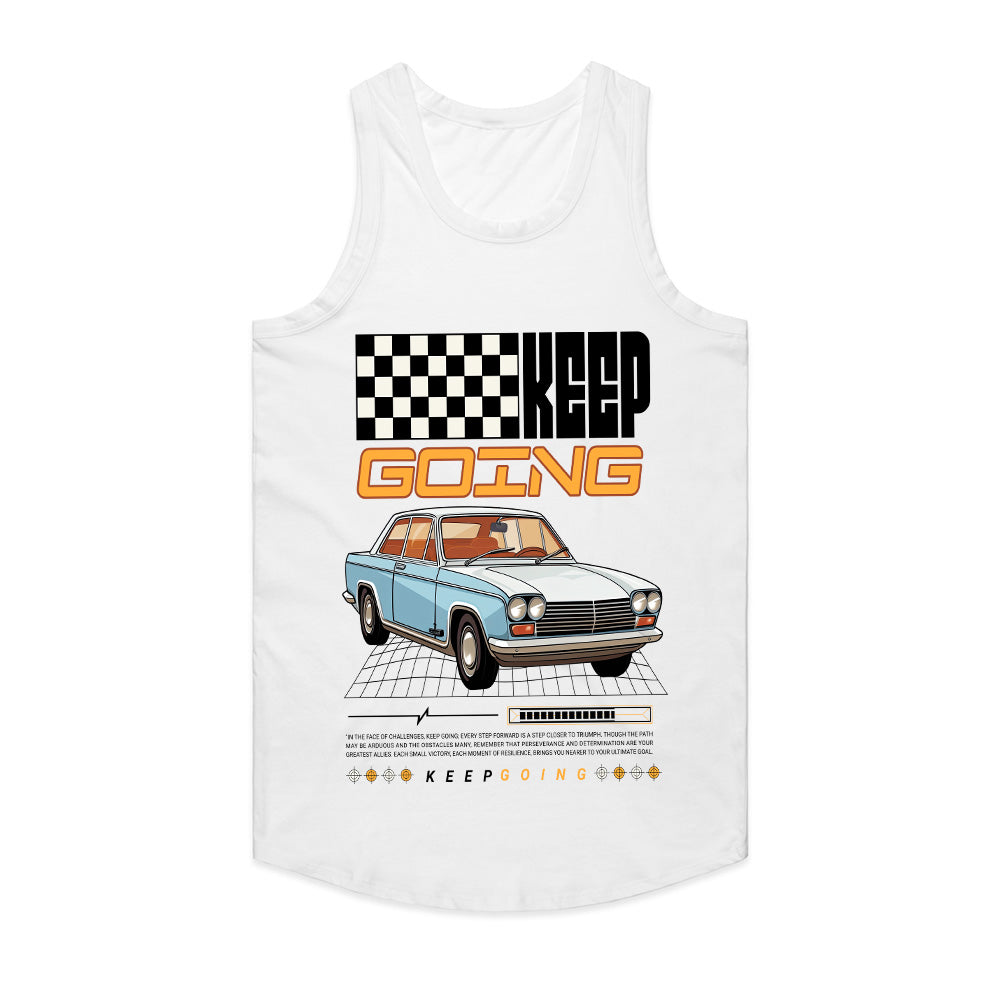 Keep Going: Retro Classic Car Motivation T-Shirt