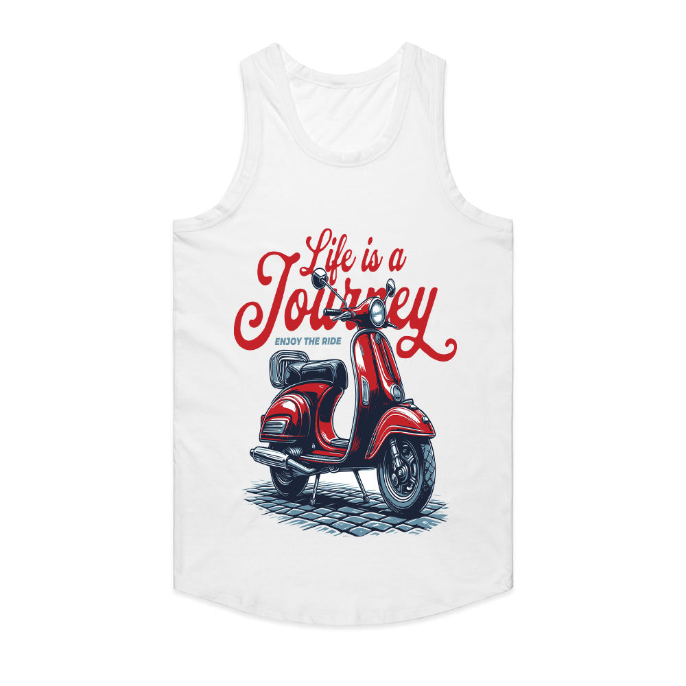 Life is a Journey – Enjoy the Ride Retro Scooter T-Shirt