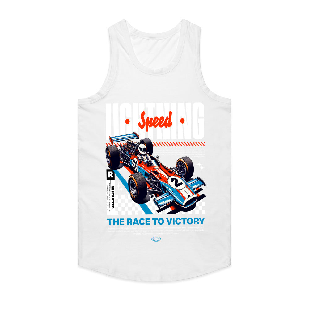 Lightning Speed: Retro Race Victory T-Shirt