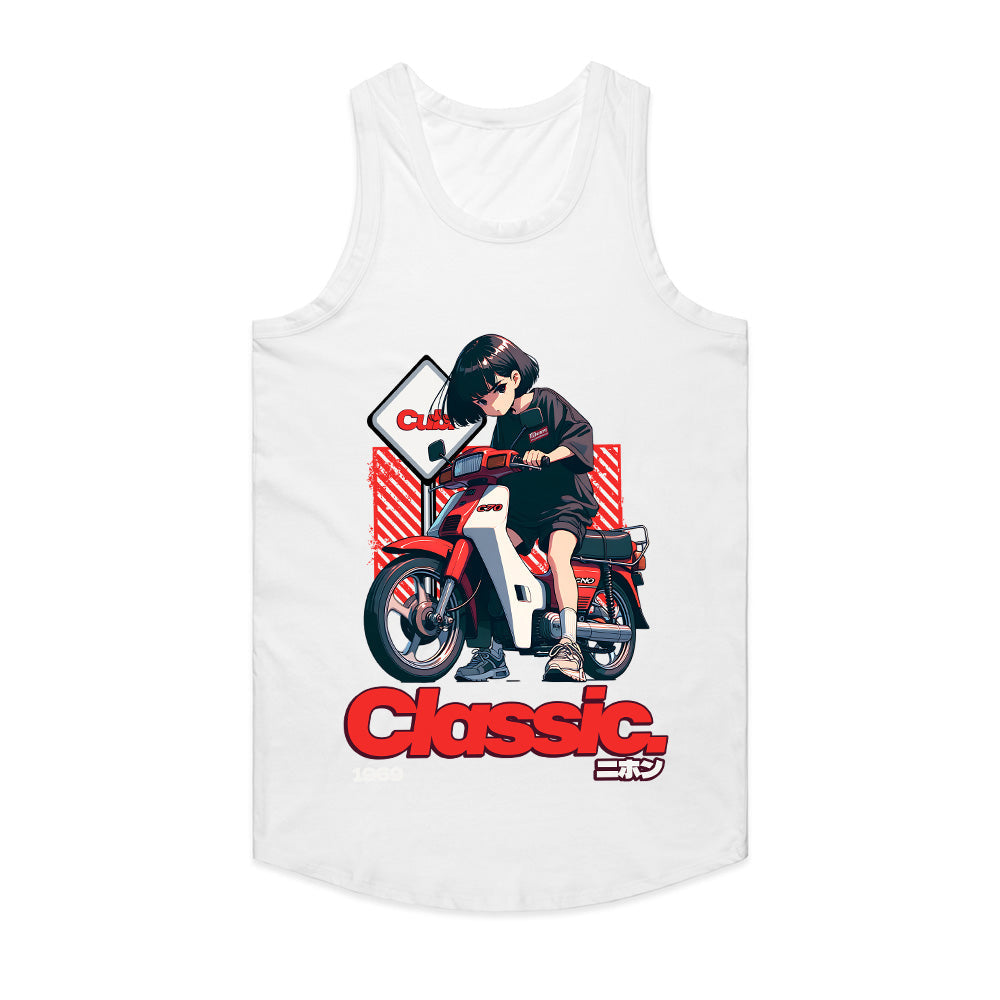 Classic Nihon – Retro Anime Scooter Rider Japanese Streetwear T-Shirt