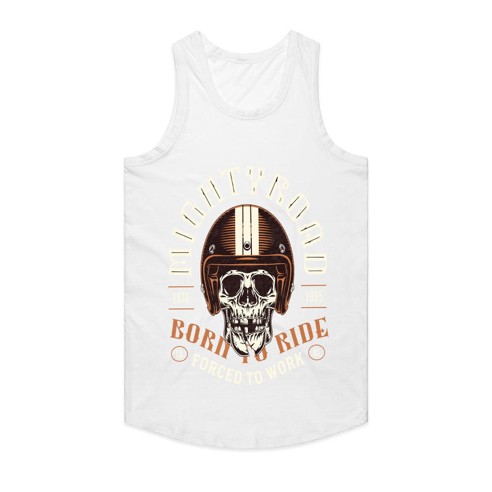Mighty Road – Born to Ride, Forced to Work" Biker Spirit T-Shirt
