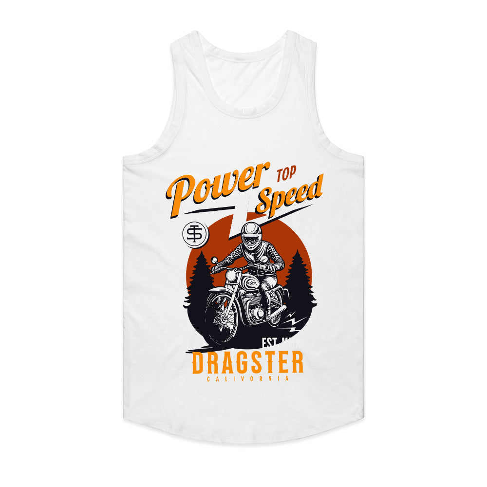 Power Top Speed T-Shirt – Vintage Dragster Motorcycle Racing Tee