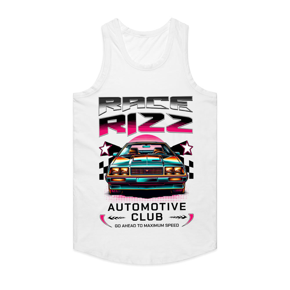 Race Rizz T-Shirt – Retro Neon Automotive Club Edition