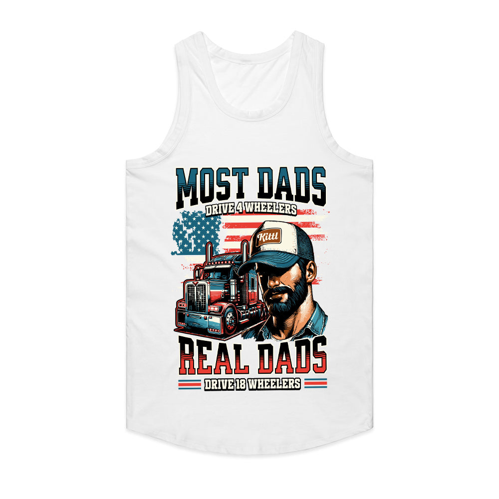 Real Dads Drive 18 Wheelers T-Shirt – Trucker Pride Edition