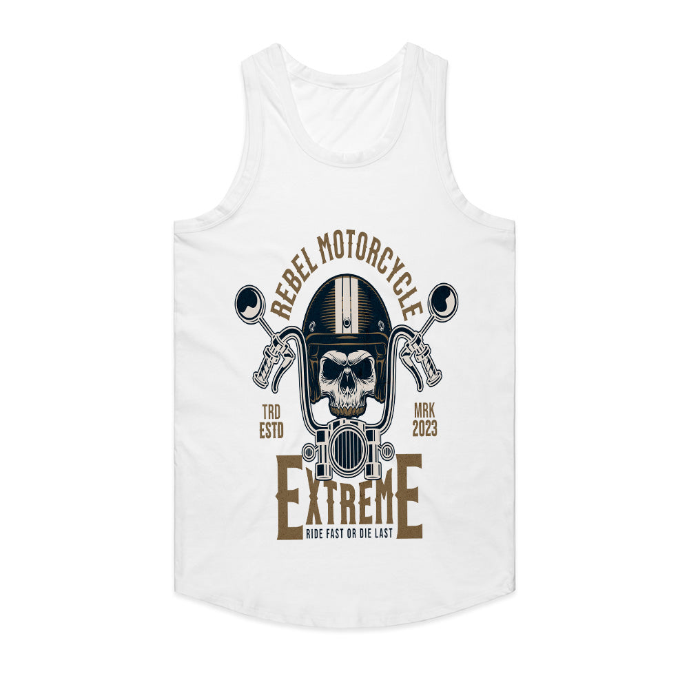Rebel Motorcycle Extreme T-Shirt – Skull Biker Chopper Rider Tee