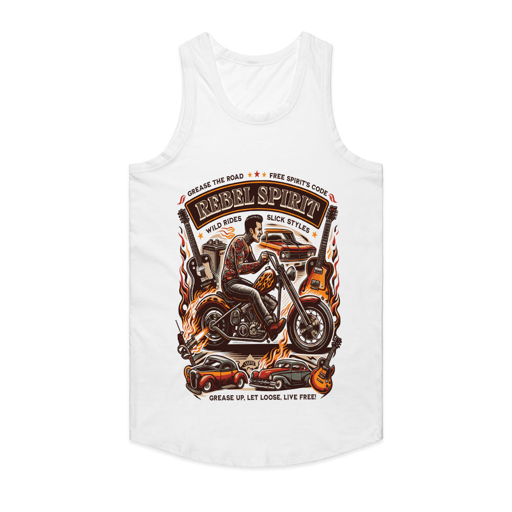 Rebel Spirit T-Shirt – Vintage Chopper Biker & Rock 'n' Roll Tee