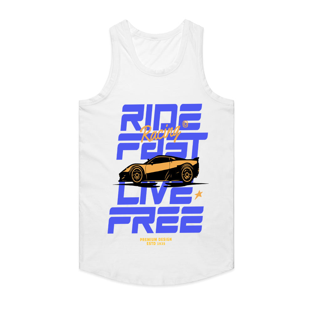 Ride Fast Live Free Racing T-Shirt – Speed & Freedom Edition
