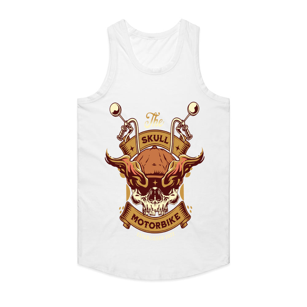 The Skull Motorbike T-Shirt – Fiery Biker Spirit Tee