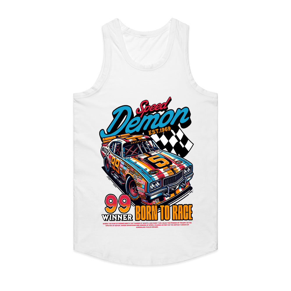 Speed Demon Born To Race Vintage NASCAR Style T-Shirt