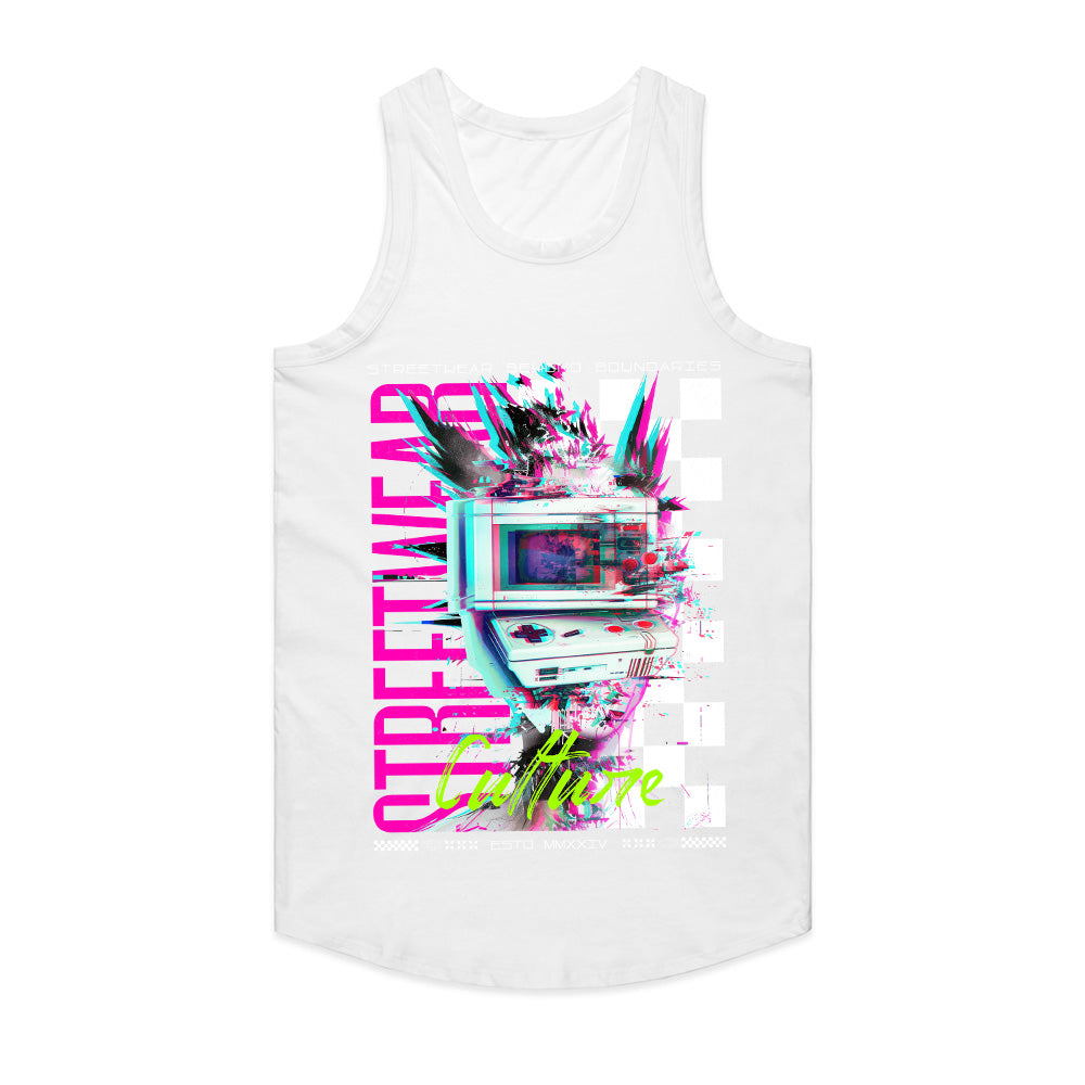 Neon Glitch: Retro Streetwear Culture Tee