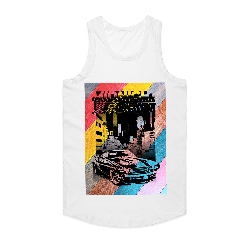 Tokyo Midnight Drift – Retro Neon Street Racer T-Shirt
