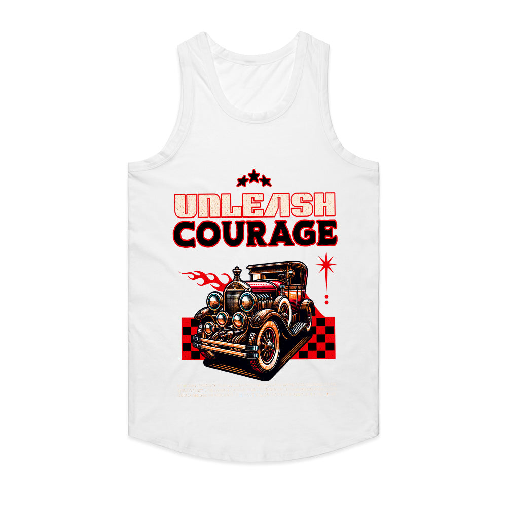 Unleash Courage – Retro Classic Hot Rod Motivation T-Shirt