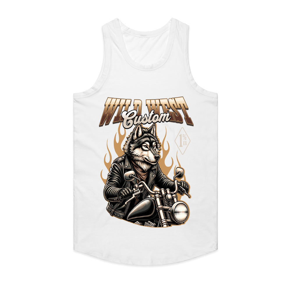 Wild West Custom Biker Wolf T-Shirt – Rebel Rider Streetwear