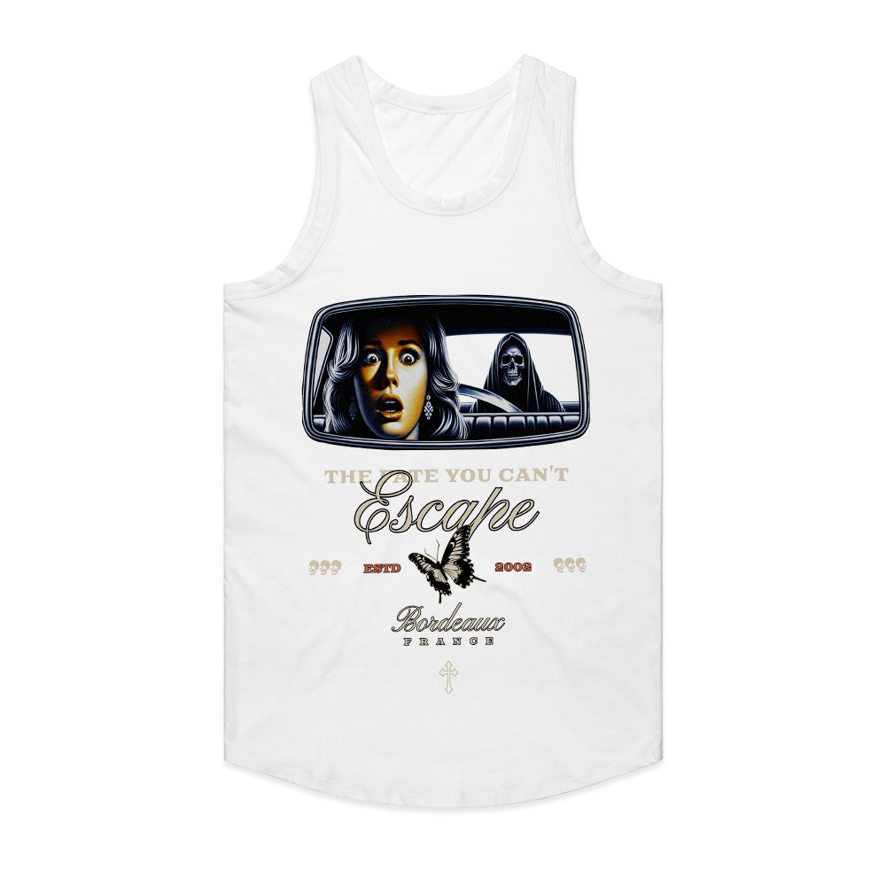 The Fate You Can’t Escape – Retro Horror Rearview Graphic T-Shirt