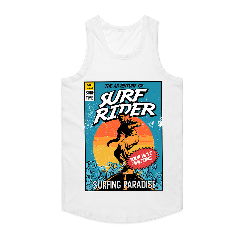 Surf Rider Adventure - Retro Surfing Paradise Tee