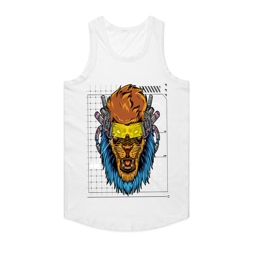 Cyber Lion - Futuristic Tech Beast Tee