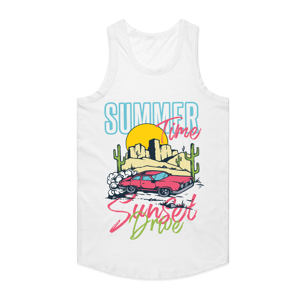 Summer Sunset Drive - Retro Road Trip Tee