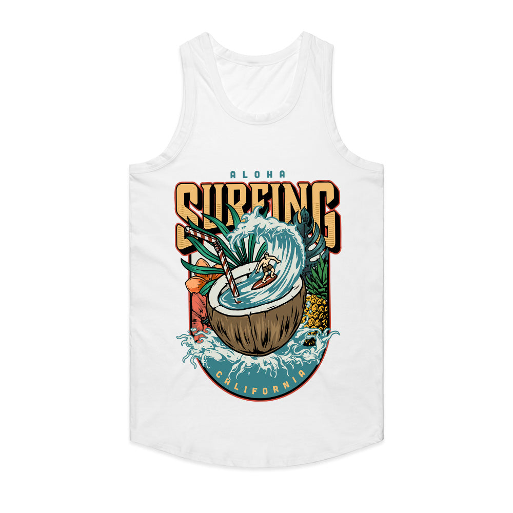 Aloha Surf Paradise: California Coconut Wave Tee