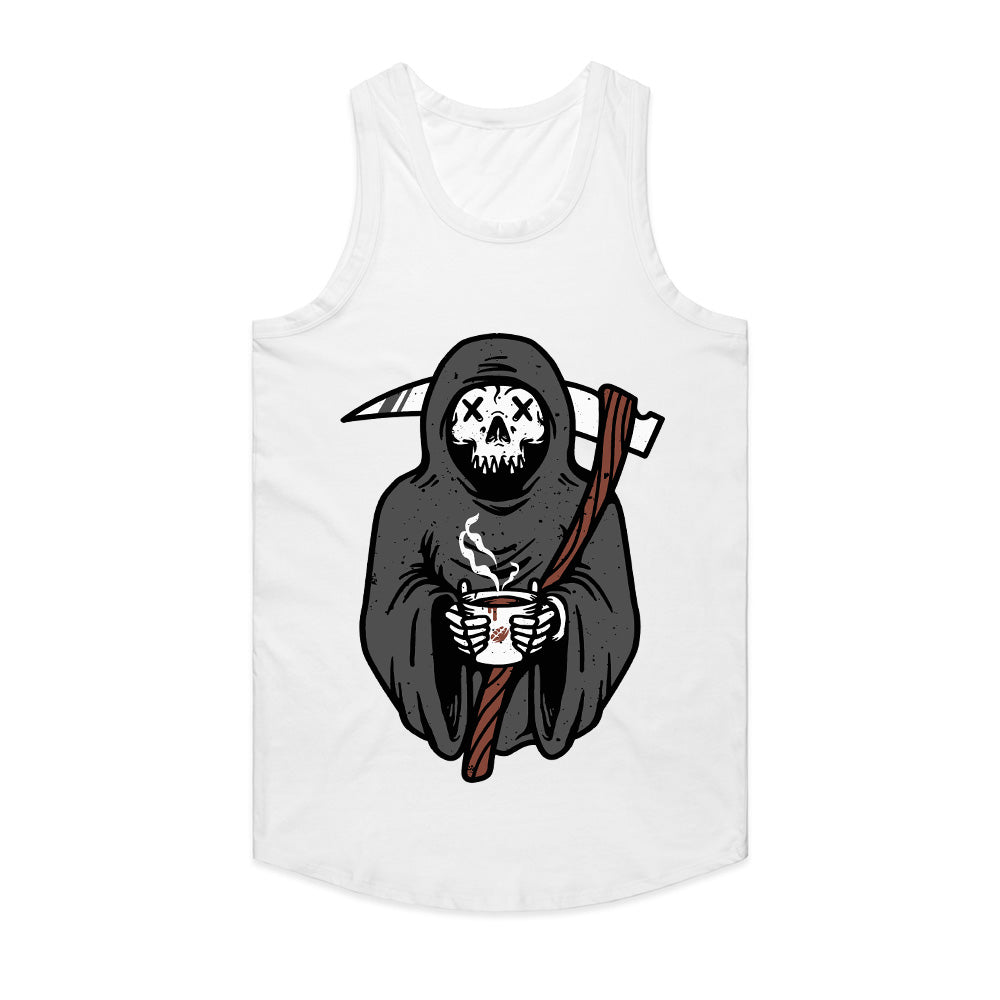 Caffeine & Scythes: Grim Morning Tee
