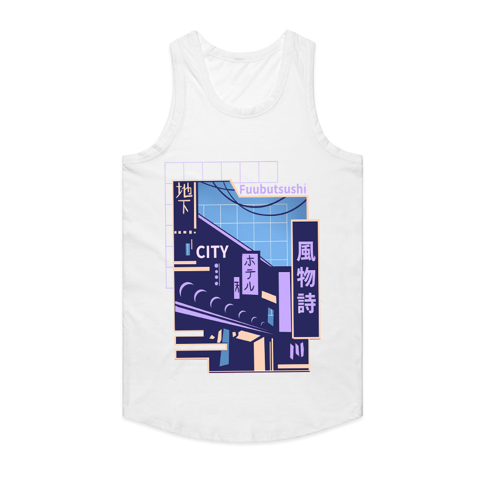 Fuubutsushi Neon City: Vaporwave Japanese Street Tee