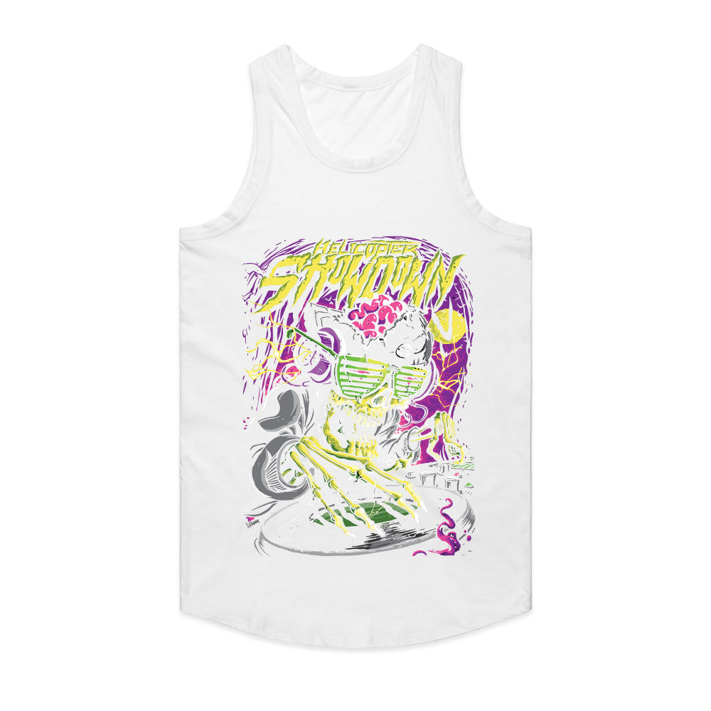 Neon Grave Drop: Skull DJ Showdown Tee