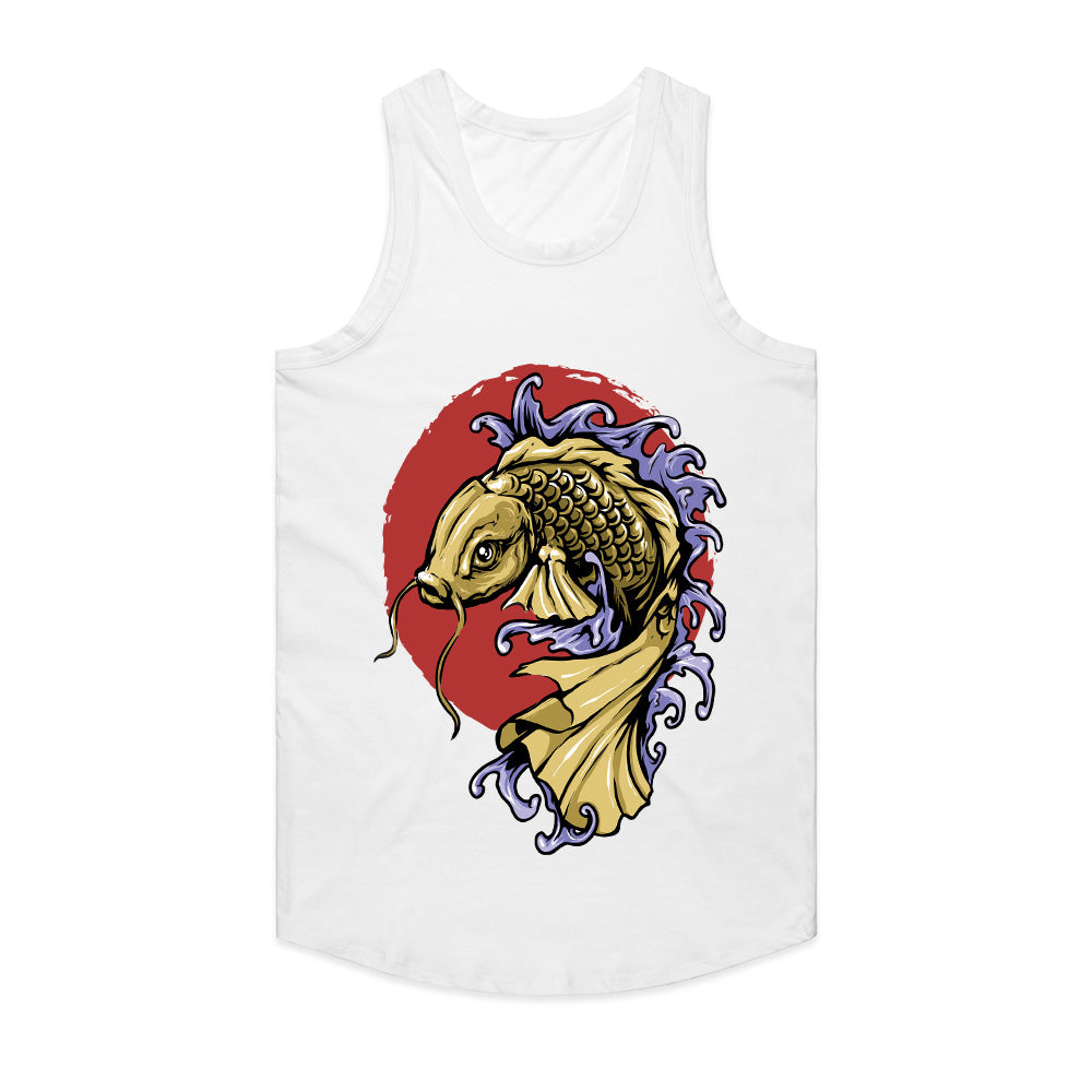 Golden Koi Uprising Tee – Flow with Strength