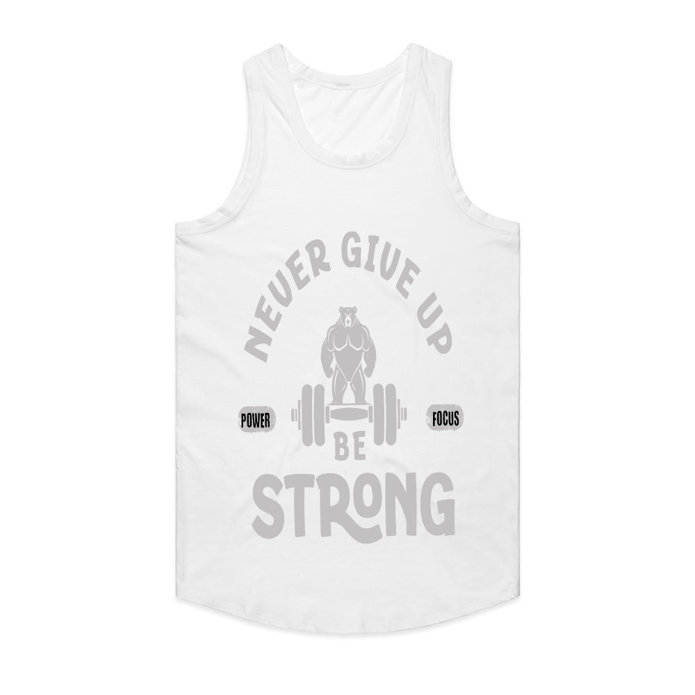 Never Give Up – Be Strong Gym T-Shirt | Motivational Fitness Apparel